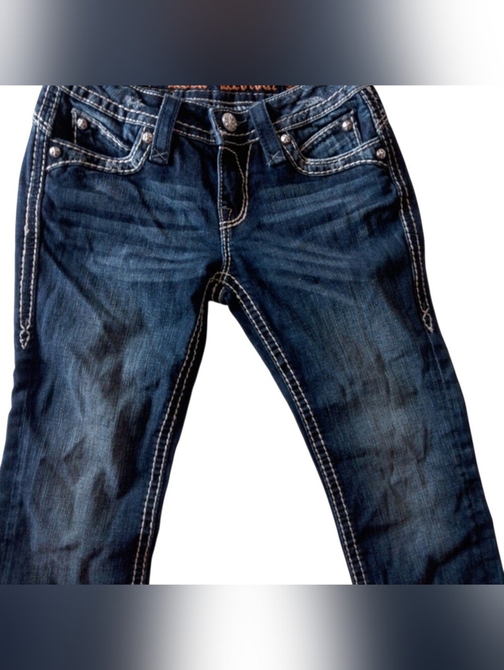 Rock Revival Dark Wash Capri Size 27 - Picture 3 of 9